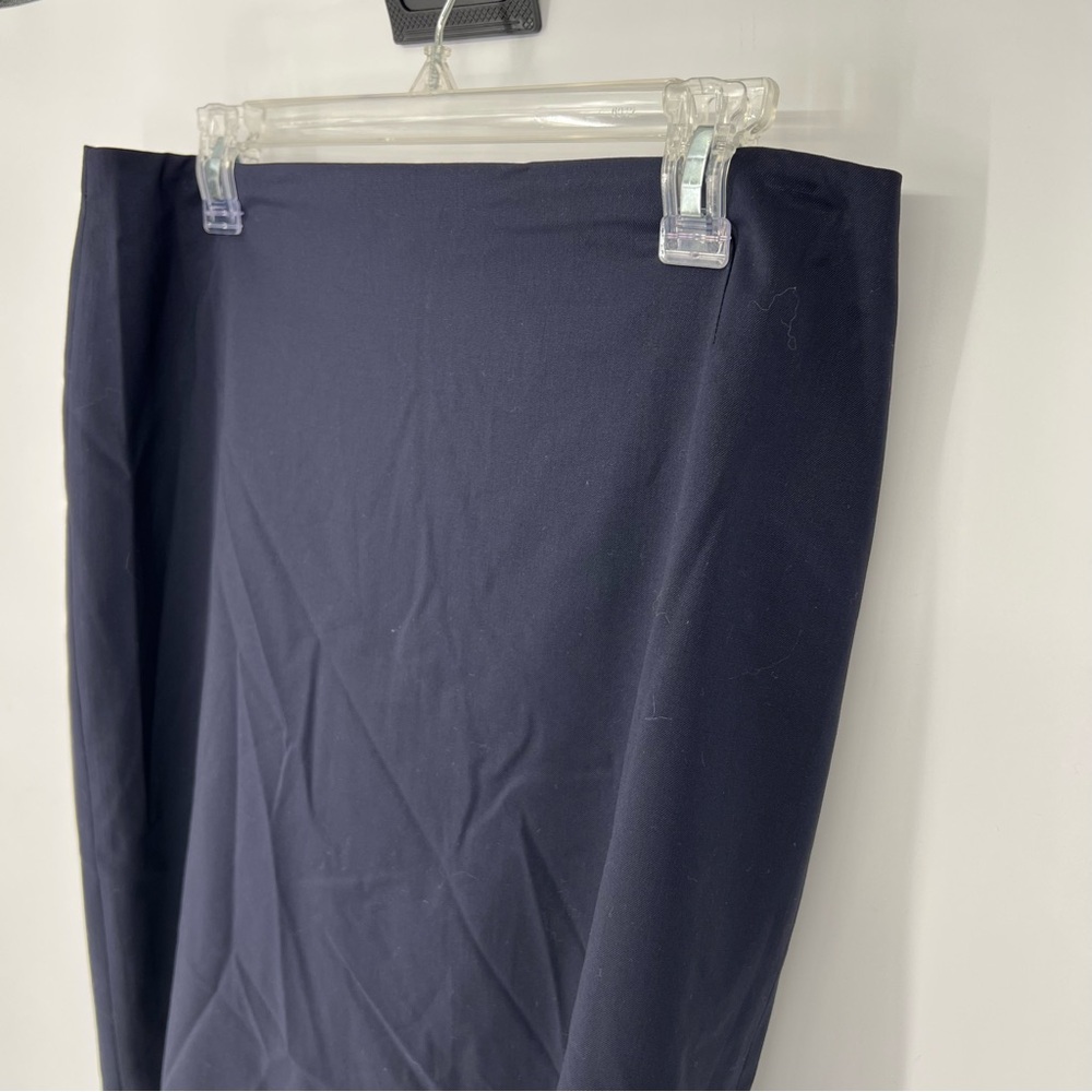 Lafayette 148‎ Navy Blue Wool Blend Pencil Skirt - Picture 3 of 11